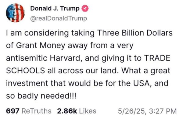 华锋优配快线 美媒：特朗普再向哈佛大学施压 涉及30亿美元拨款