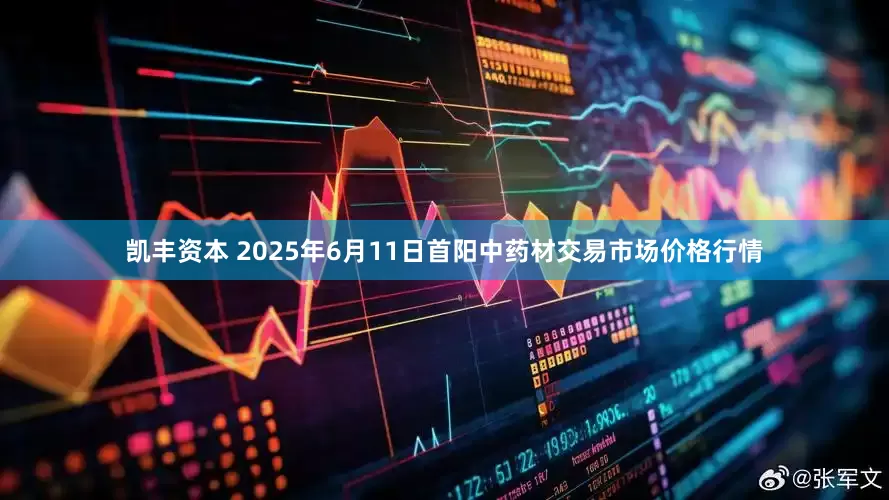 凯丰资本 2025年6月11日首阳中药材交易市场价格行情